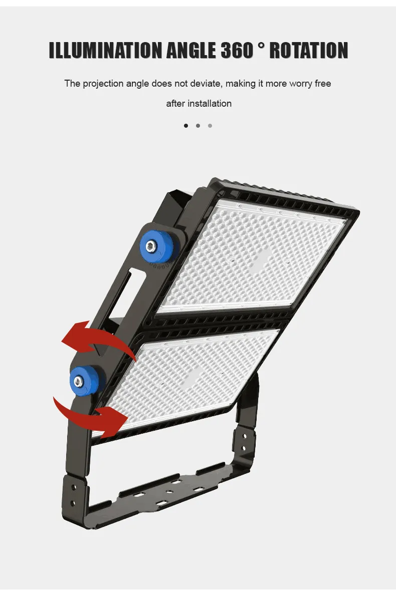 Hongzhun étanche IP66 entrepôt extérieur stade lumière aluminium 200w 300w 400w 500w 600w 1000w 1200w AC Led projecteur