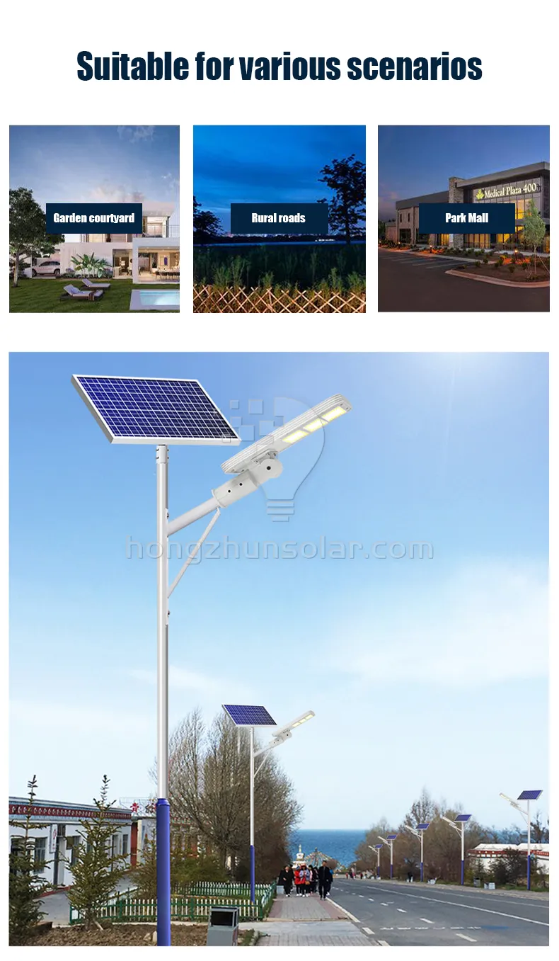 High Lumen Outdoor Road SMD étanche IP65 Aluminium Solar LED lampe de rue 50W ~ 1000W