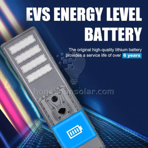 Aluminium Solar Road Light Ip65 IP65 100W ~ 600W tout dans un réverbère solaire à LED intégré avec poteau