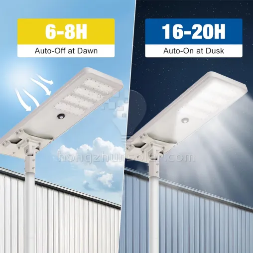 Solar Streetlight SMD IP65 Aluminium extérieur imperméable 100W ~ 250W tout dans un réverbère solaire à LED intégré