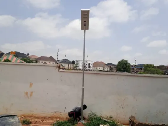 150W Solar Street Light Outdoor sur les quartiers résidentiels au Nigéria