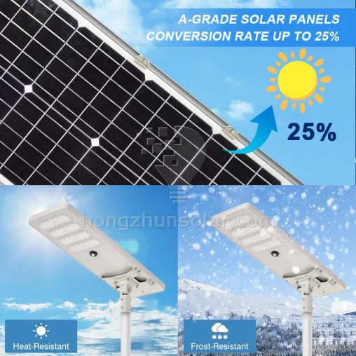 Solar Streetlight SMD IP65 Aluminium extérieur imperméable 100W ~ 250W tout dans un réverbère solaire à LED intégré