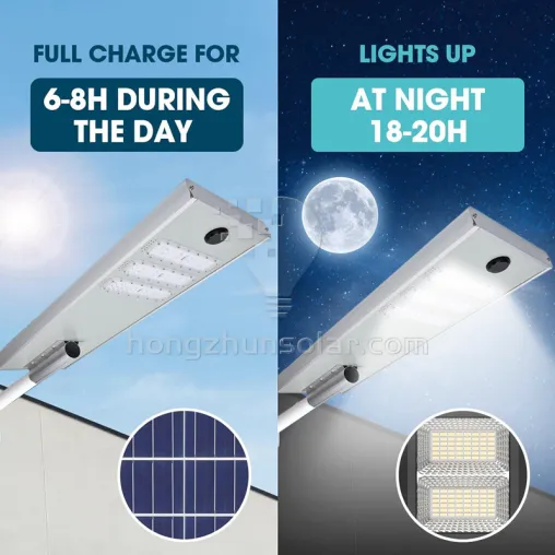 High Power IP65 Aluminium extérieur imperméable Street Solar Solar 50W ~ 300W Integrated All in One Solar LED Street Light