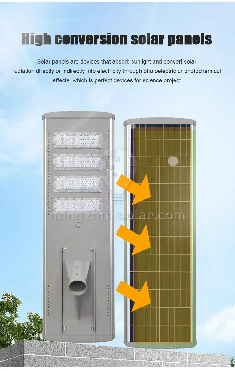 Économie d'énergie IP65 LED SOLAR STREET STREET OUTDOOR 200W ~ 1000W Imperping All in One Integrated Solar Street Light