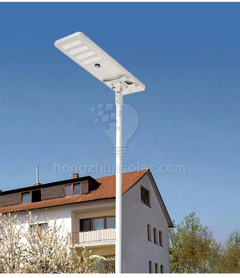 Solar Streetlight SMD IP65 Aluminium extérieur imperméable 100W ~ 250W tout dans un réverbère solaire à LED intégré