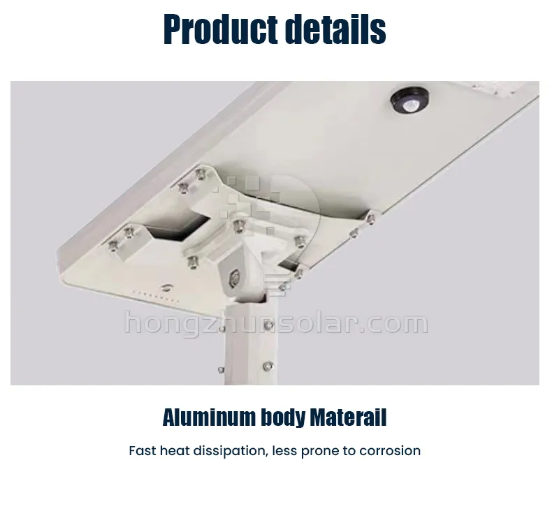 Solar Streetlight SMD IP65 Aluminium extérieur imperméable 100W ~ 250W tout dans un réverbère solaire à LED intégré
