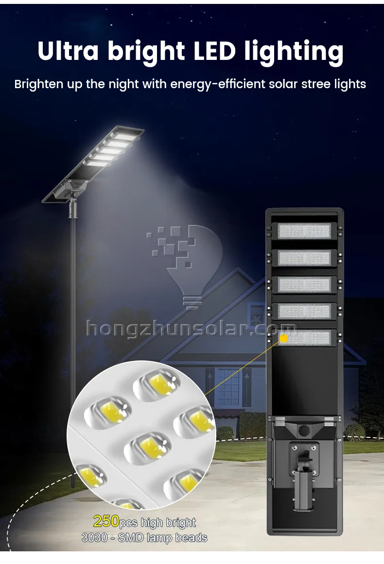 Aluminium Extérieur Solar Street Light 100W ~ 700W IP65 imperméable intégré tout dans un réverbère solaire LED