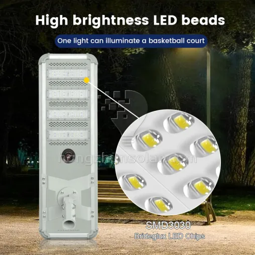 Lampe solaire extérieure IP65 Aluminium étanche Aluminium Road Light 200W ~ 1000W intégré tout dans un léger de rue solaire LED