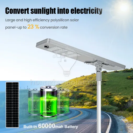 Lampe de route haute puissance 400W ~ 700W Capteur de mouvement extérieur IP65 All in One Integrated LED Solar Street Lights