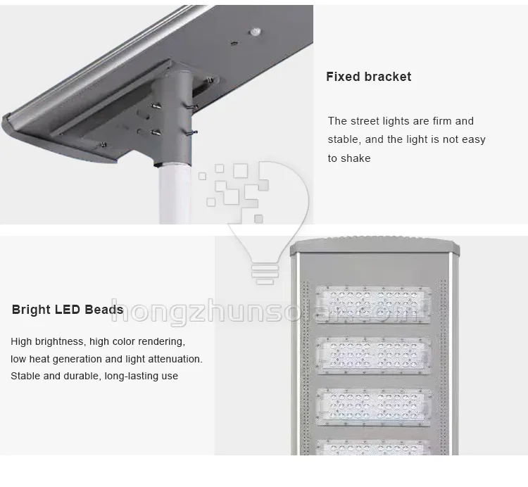 Économie d'énergie IP65 LED SOLAR STREET STREET OUTDOOR 200W ~ 1000W Imperping All in One Integrated Solar Street Light