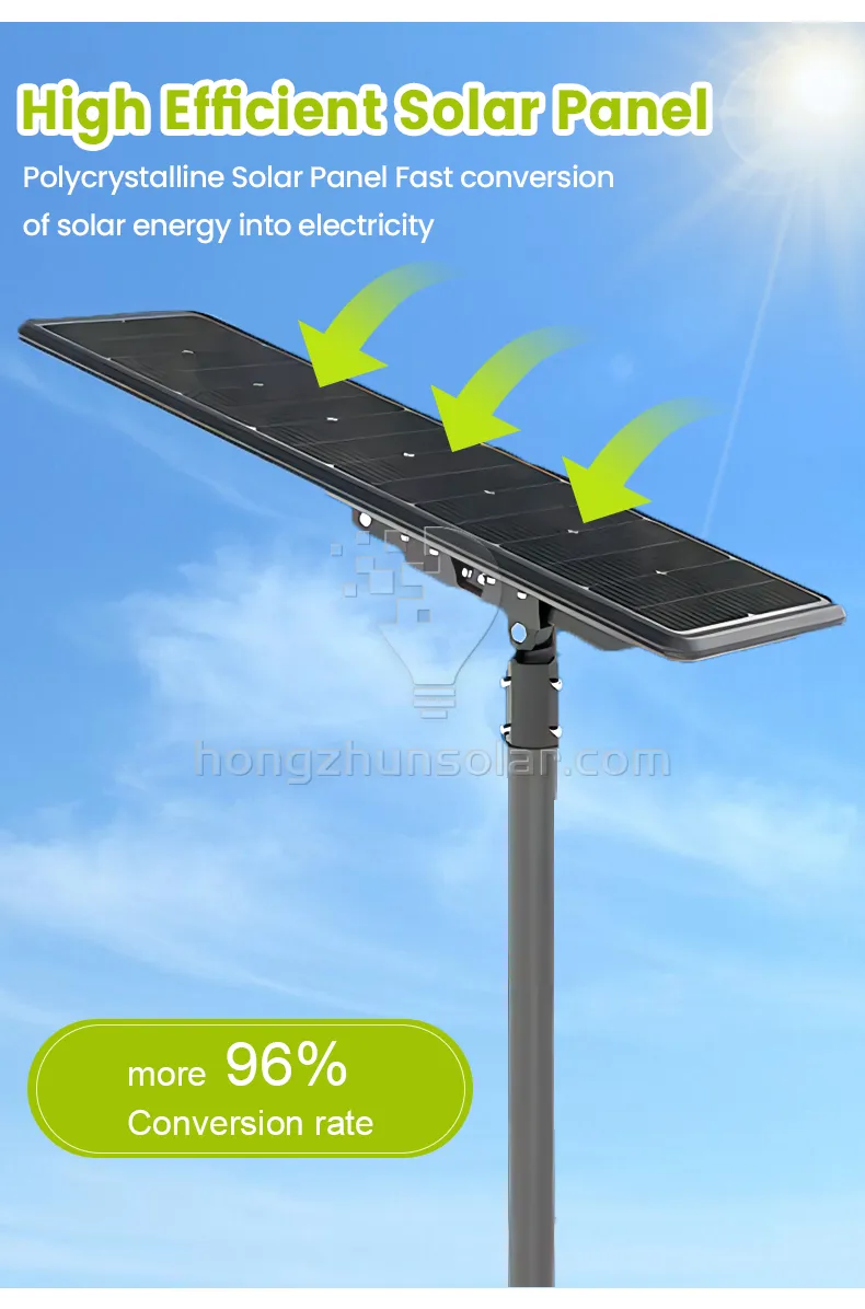 Aluminium à haute puissance IP65 étanche à LED intégré les lampes de rue solaires 50W ~ 500W Série d'éclairage de route extérieure