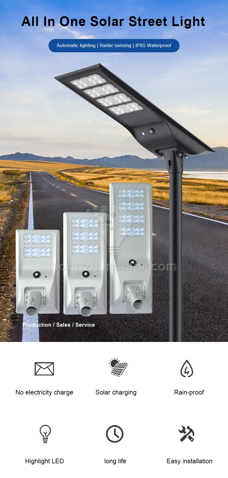 Aluminium à luminosité élevée 100W ~ 400W IP65 SOLAIRE EXTÉRIEUR EXTÉRIEUR INTRÉPRÉE INTÉRÉS
