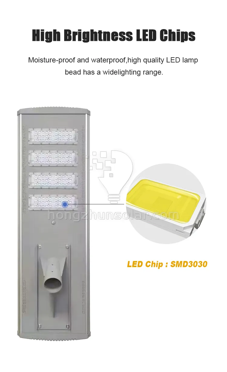 Économie d'énergie IP65 LED SOLAR STREET STREET OUTDOOR 200W ~ 1000W Imperping All in One Integrated Solar Street Light