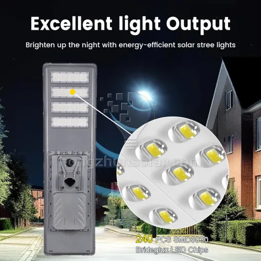 Aluminium Solar Road Light Ip65 IP65 100W ~ 600W tout dans un réverbère solaire à LED intégré avec poteau