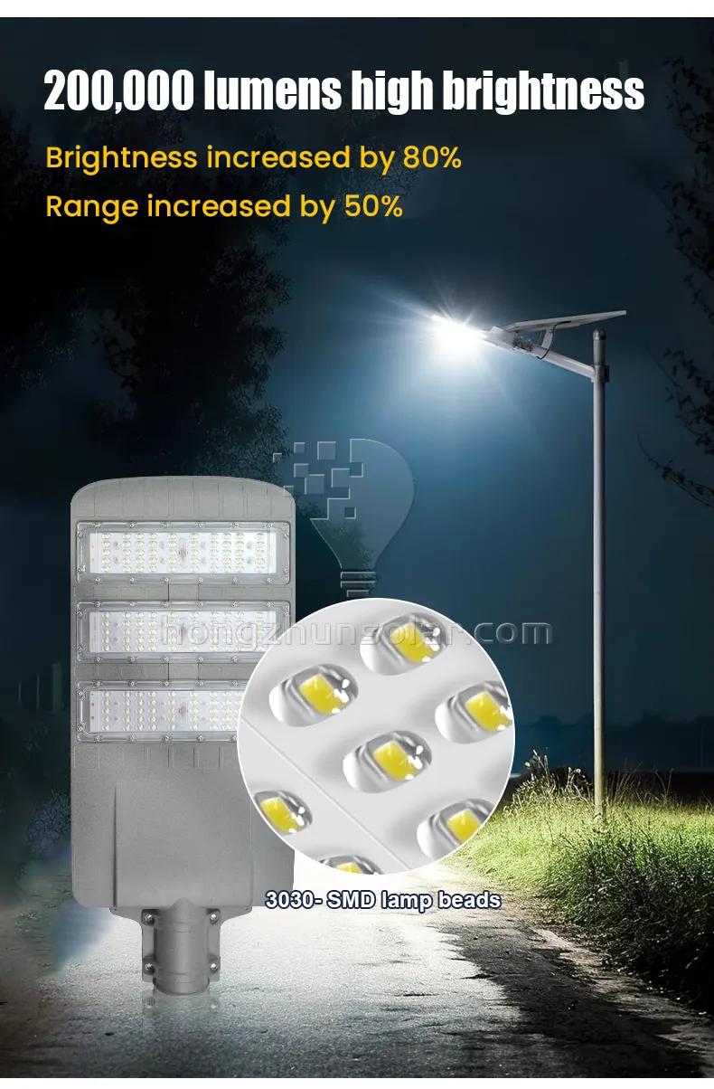 Économie d'énergie extérieure de rue solaire étanche à LED à LED LED IP65 Corps de lampe en aluminium 30W ~ 200W Power