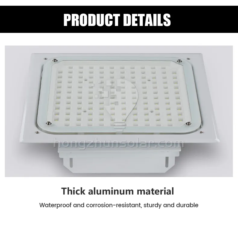 50W ~ 200 W Lumière à canopée à LED à haute efficacité pour la station-service