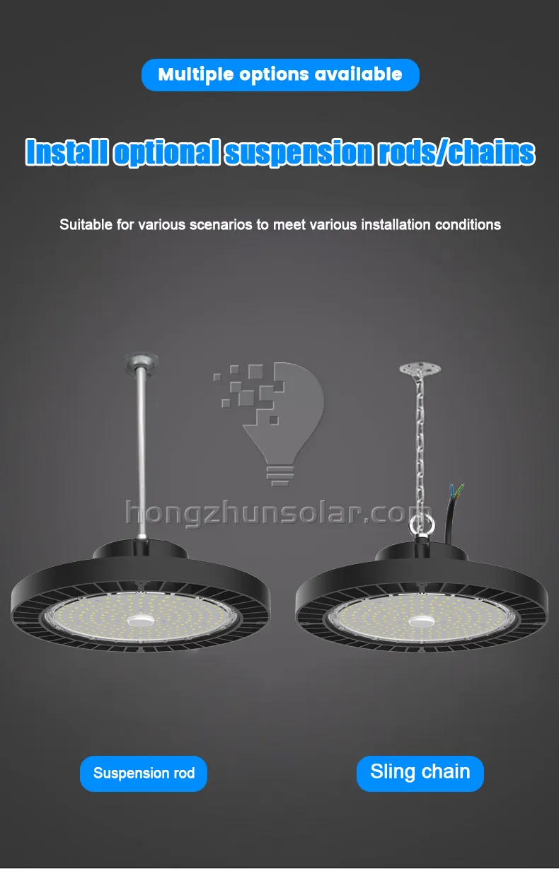 Aluminium d'ufo industriel commercial LED High Bay Light Aluminium étanche IP65 100W à 400W Atelier en usine Supermarché Alimentation réglable