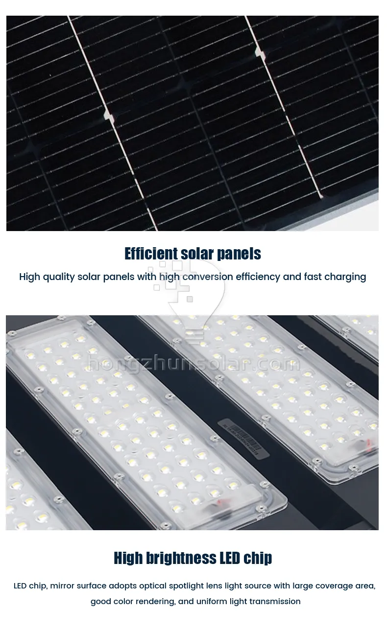 Aluminium Extérieur Solar Street Light 100W ~ 700W IP65 imperméable intégré tout dans un réverbère solaire LED