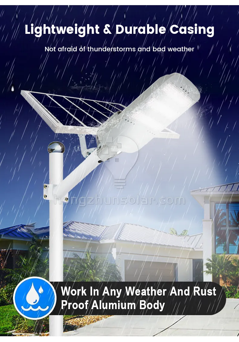 Lampe solaire 100W ~ 500W Street Street extérieur étanche IP65 Aluminium fendu SMD LED Solar Street