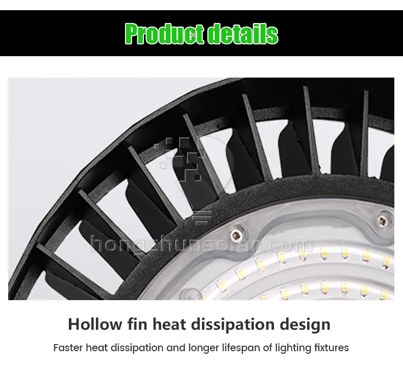 En aluminium extérieur IP65 imperméable UFO LED High Bay Light Industrial 50W 100W 150W 200W 250W 300W Garage Warehouse Plafond extérieur