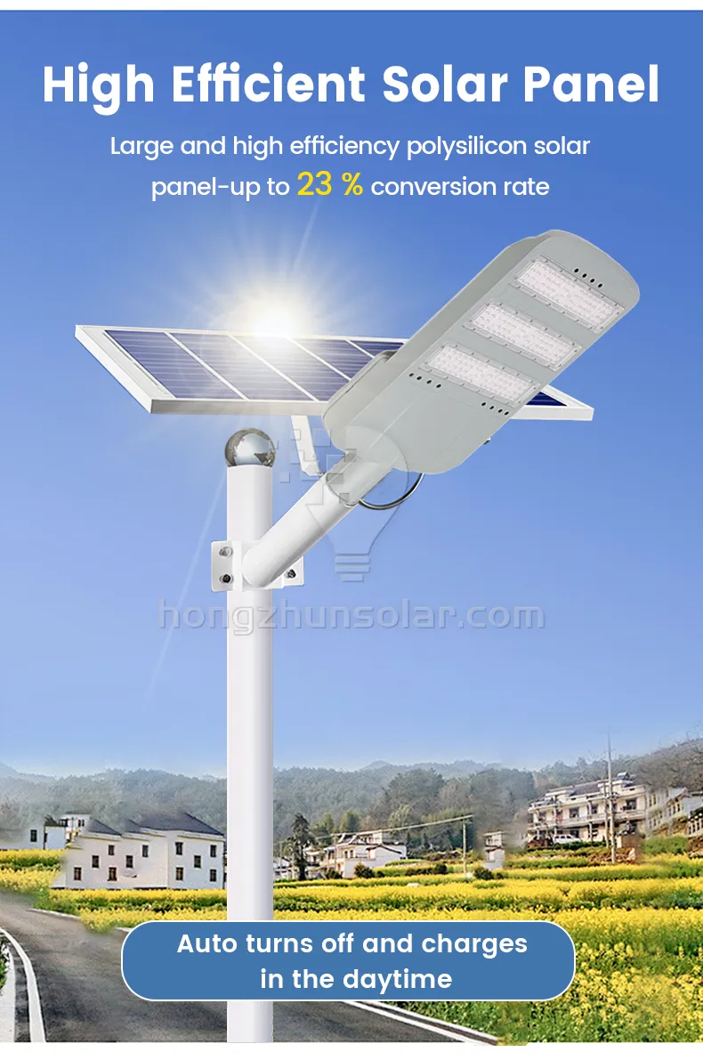 Lampe solaire 100W ~ 500W Street Street extérieur étanche IP65 Aluminium fendu SMD LED Solar Street