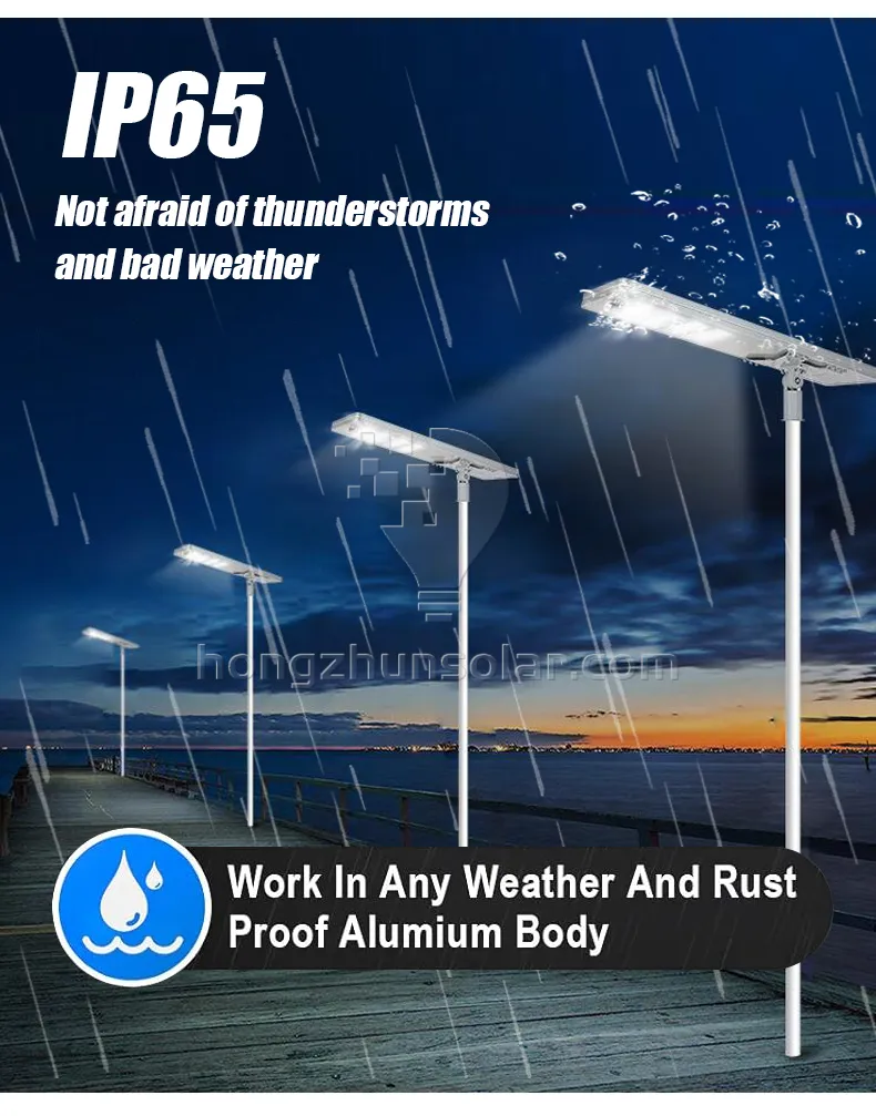 Lampe de route haute puissance 400W ~ 700W Capteur de mouvement extérieur IP65 All in One Integrated LED Solar Street Lights