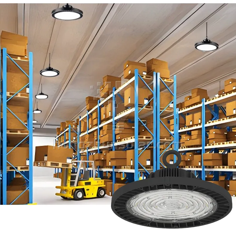 High Lumen High Bay Lampe Aluminium IP65 50W 100W 150W 200W 250W Atelier d'entrepôt de lampe industrielle UFO LED High Bay Light