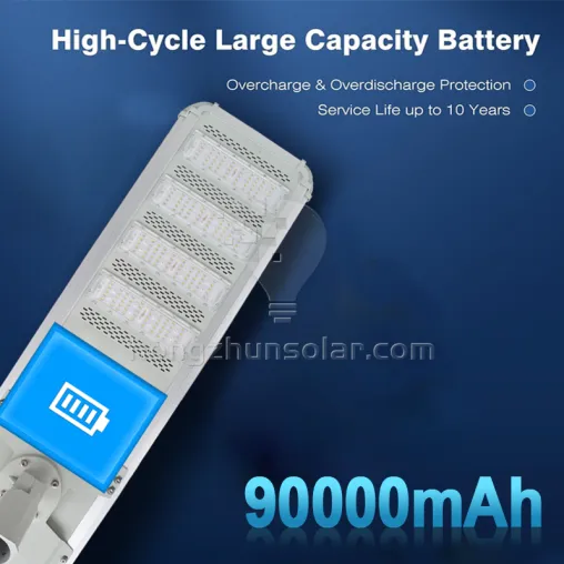 Lampe solaire extérieure IP65 Aluminium étanche Aluminium Road Light 200W ~ 1000W intégré tout dans un réverbère solaire à LED