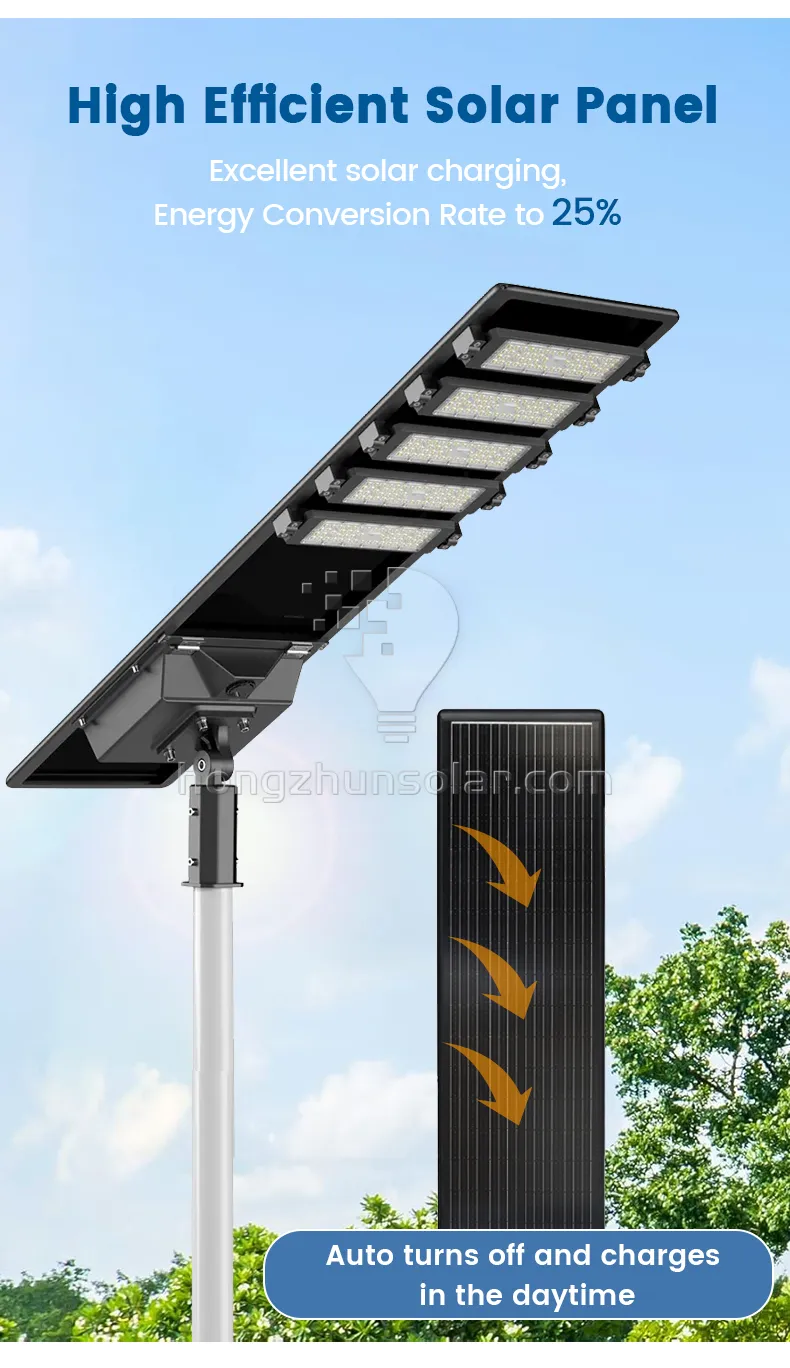 Aluminium Extérieur Solar Street Light 100W ~ 700W IP65 imperméable intégré tout dans un réverbère solaire LED
