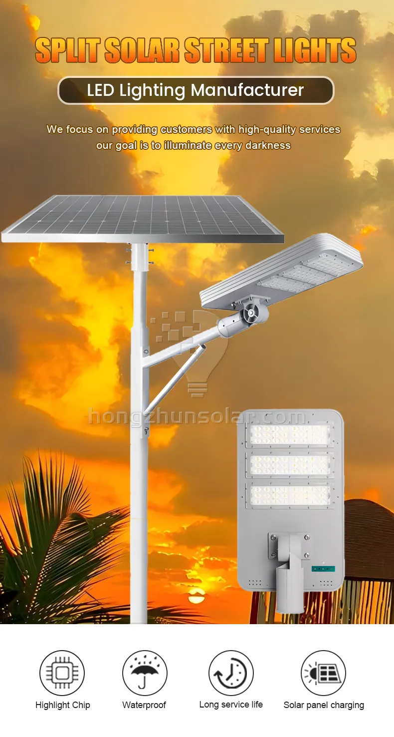 High Lumen Outdoor Road SMD étanche IP65 Aluminium Solar LED lampe de rue 50W ~ 1000W