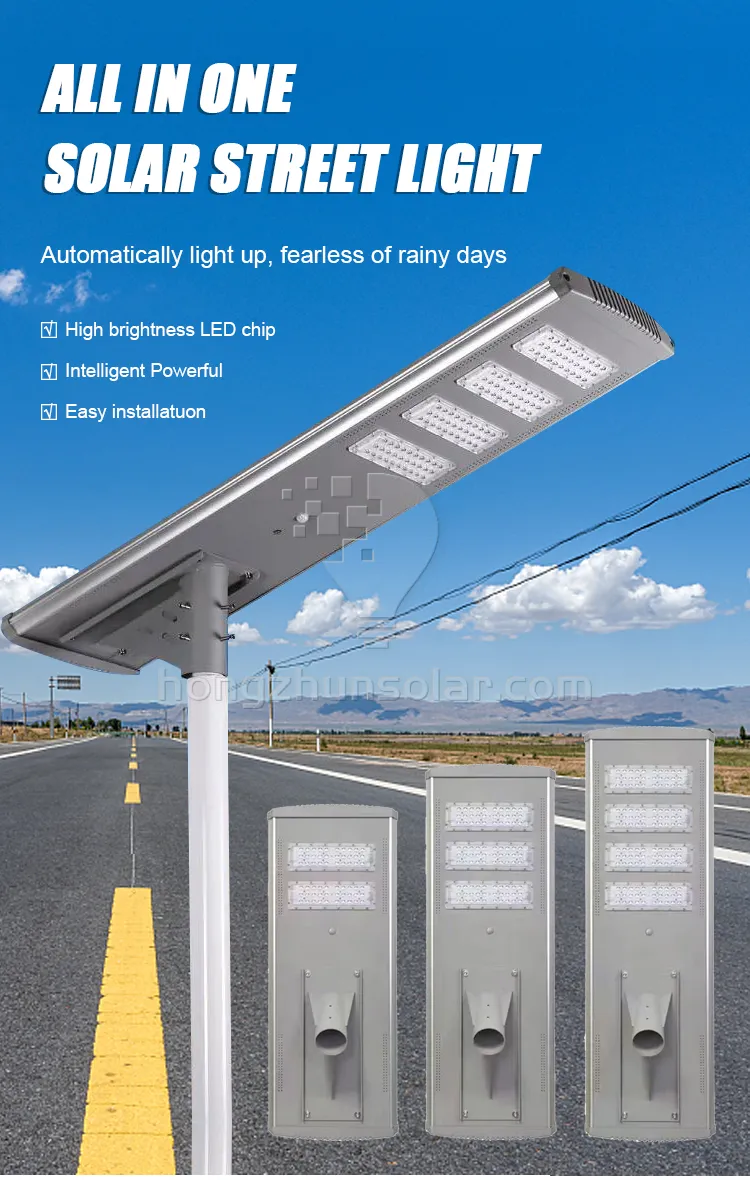 Économie d'énergie IP65 LED SOLAR STREET STREET OUTDOOR 200W ~ 1000W Imperping All in One Integrated Solar Street Light