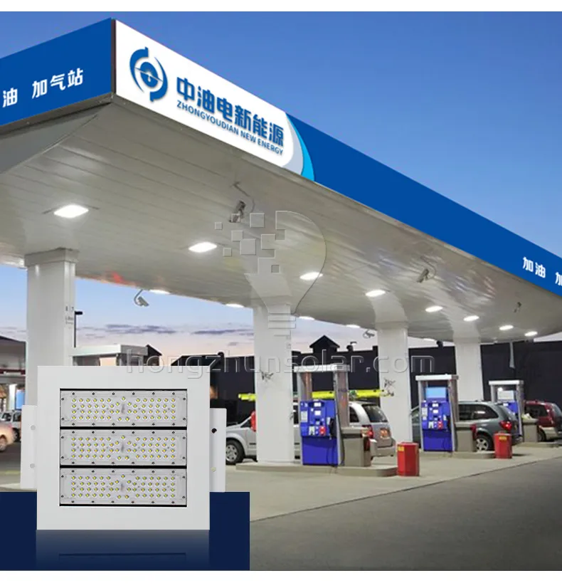 Garantie super lumineuse de 3 ans Garantie en aluminium Explosion étanche à canopée Lumière 50W-200W Station de gaz LED Light 100W 120W 150W Light