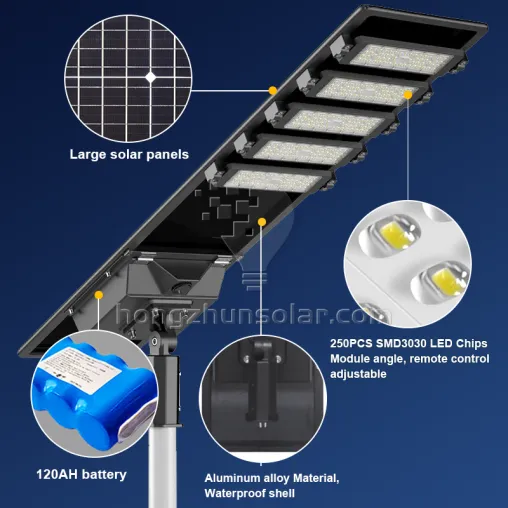 Aluminium Extérieur Solar Street Light 100W ~ 700W IP65 imperméable intégré tout dans un réverbère solaire LED