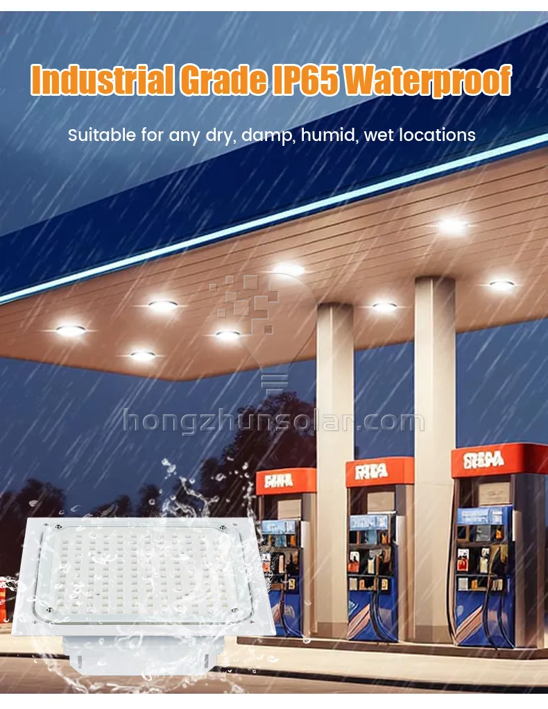 50W ~ 200 W Lumière à canopée à LED à haute efficacité pour la station-service