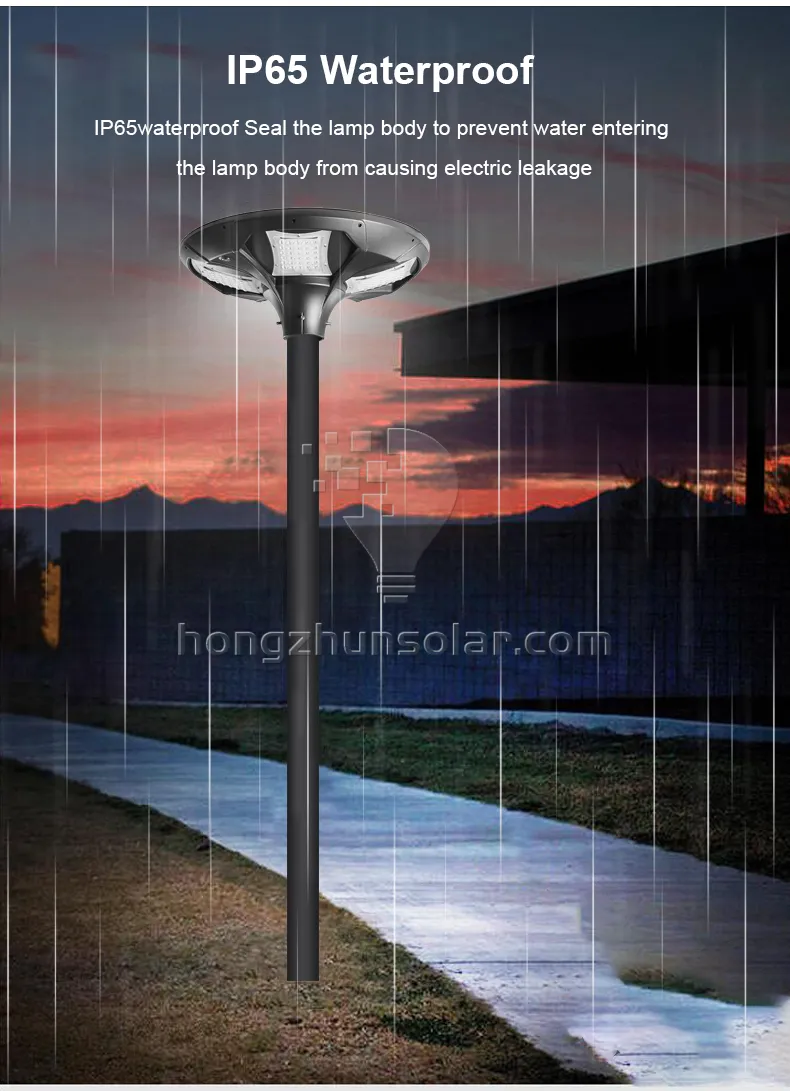 Lumière de lumière intelligente lampe de jardin solaire étanche IP65 50W ~ 300W