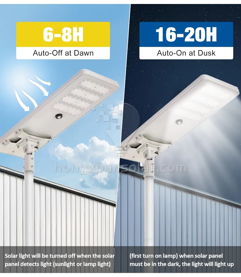 Solar Streetlight SMD IP65 Aluminium extérieur imperméable 100W ~ 250W tout dans un réverbère solaire à LED intégré