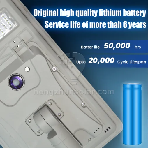 Affiche de route solaire extérieur avec caméra CCTV 50W ~ 250W Wayterproof IP65 All in One Integrated LED Solar Street Light