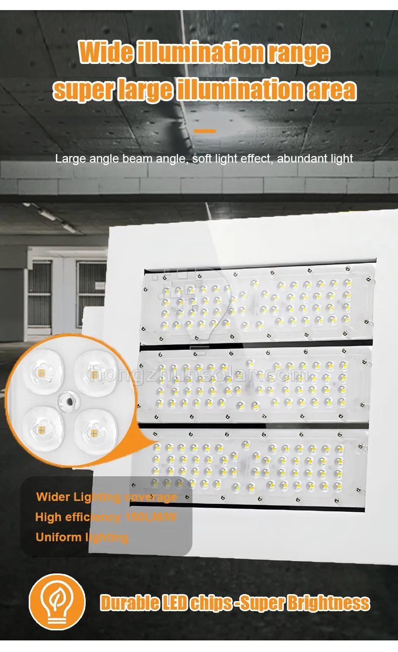 Garantie super lumineuse de 3 ans Garantie en aluminium Explosion étanche à canopée Lumière 50W-200W Station de gaz LED Light 100W 120W 150W Light