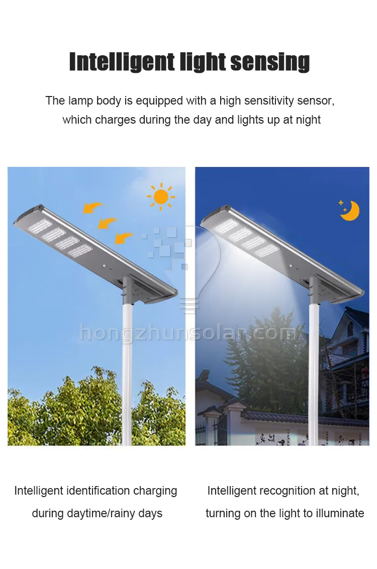 Économie d'énergie IP65 LED SOLAR STREET STREET OUTDOOR 200W ~ 1000W Imperping All in One Integrated Solar Street Light