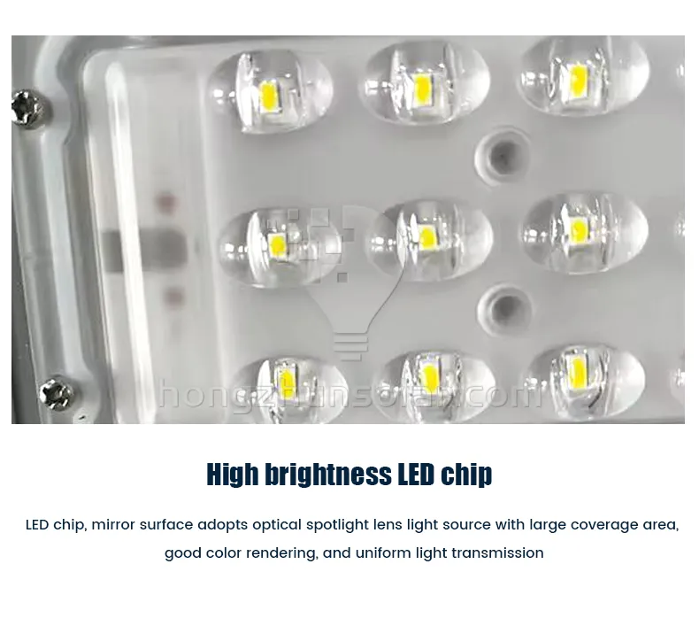 Lampe solaire extérieure IP65 Aluminium étanche Aluminium Road Light 200W ~ 1000W intégré tout dans un réverbère solaire à LED