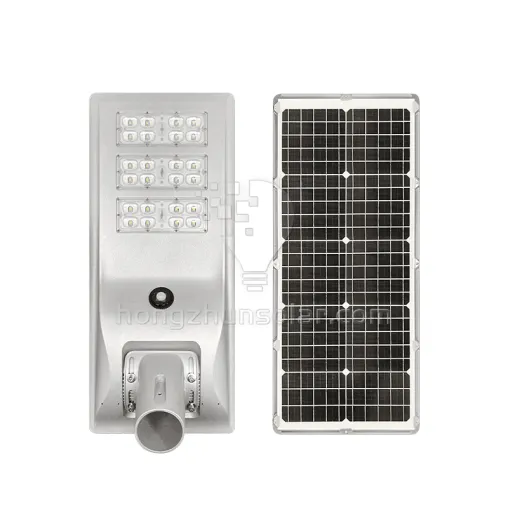 Aluminium à luminosité élevée 100W ~ 400W IP65 Énergie solaire extérieure intégrée imperméable tout en un feu de rue solaire LED