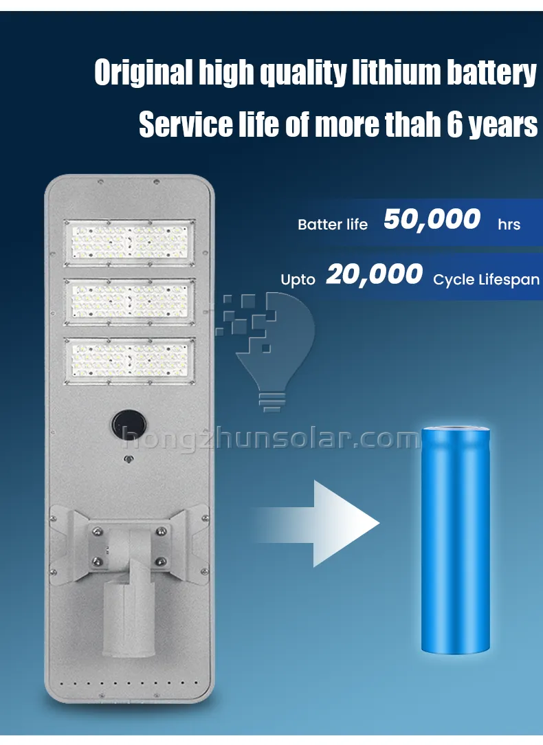 Solar Streetlight SMD IP65 Aluminium extérieur imperméable 100W ~ 250W tout dans un réverbère solaire à LED intégré