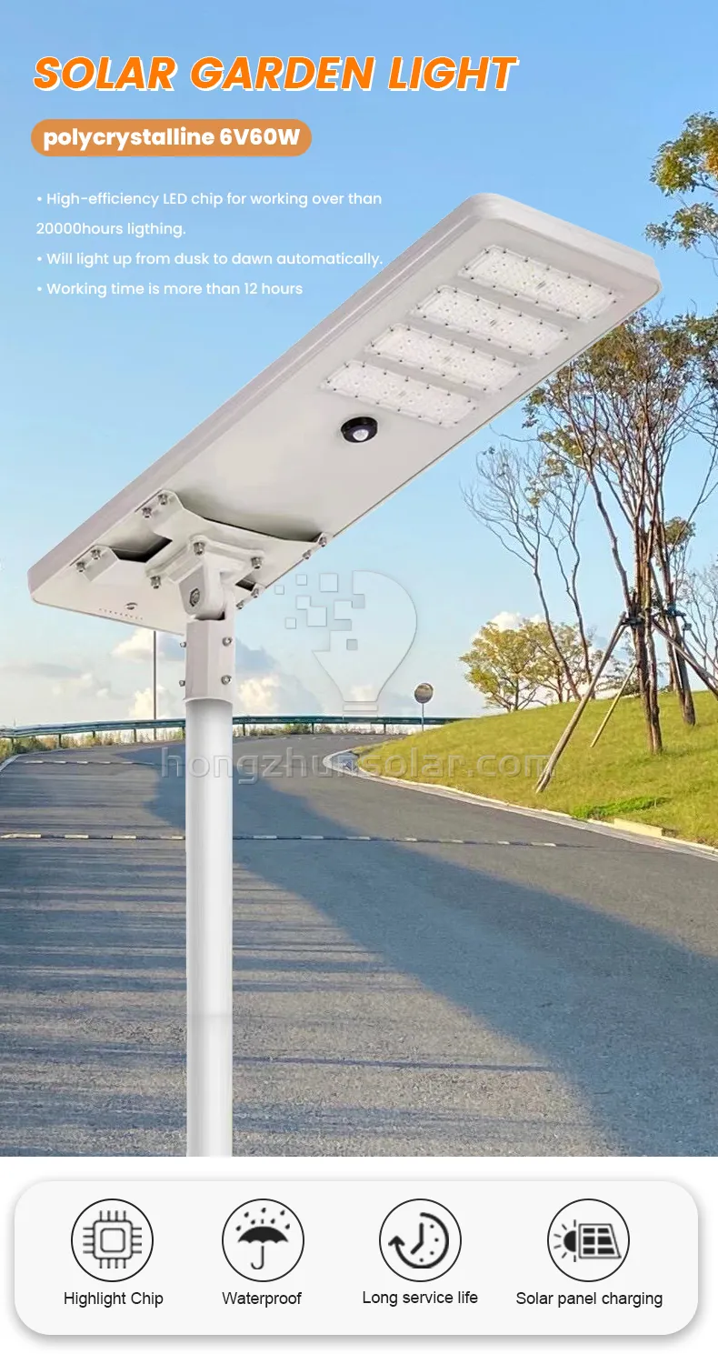 Solar Streetlight SMD IP65 Aluminium extérieur imperméable 100W ~ 250W tout dans un réverbère solaire à LED intégré