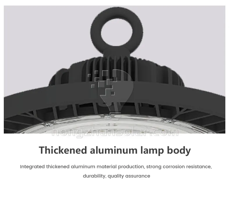 High Lumen High Bay Lampe Aluminium IP65 50W 100W 150W 200W 250W Atelier d'entrepôt de lampe industrielle UFO LED High Bay Light