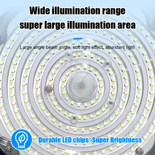 High Lumen High Bay Lampe Aluminium IP65 50W 100W 150W 200W 250W Atelier d'entrepôt de lampe industrielle UFO LED High Bay Light