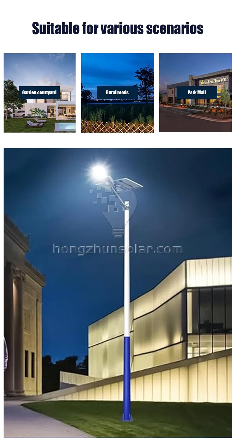 Lampe solaire 100W ~ 500W Street Street extérieur étanche IP65 Aluminium fendu SMD LED Solar Street