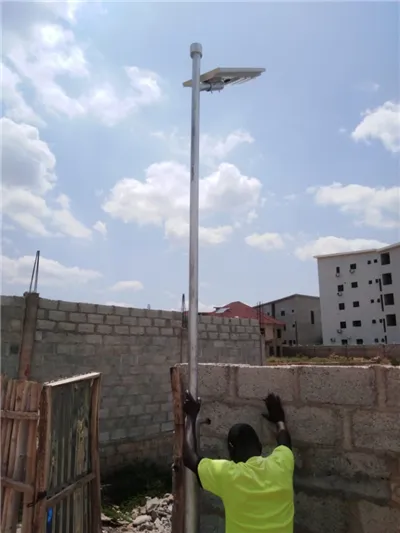 150W Solar Street Light Outdoor sur les quartiers résidentiels au Nigéria