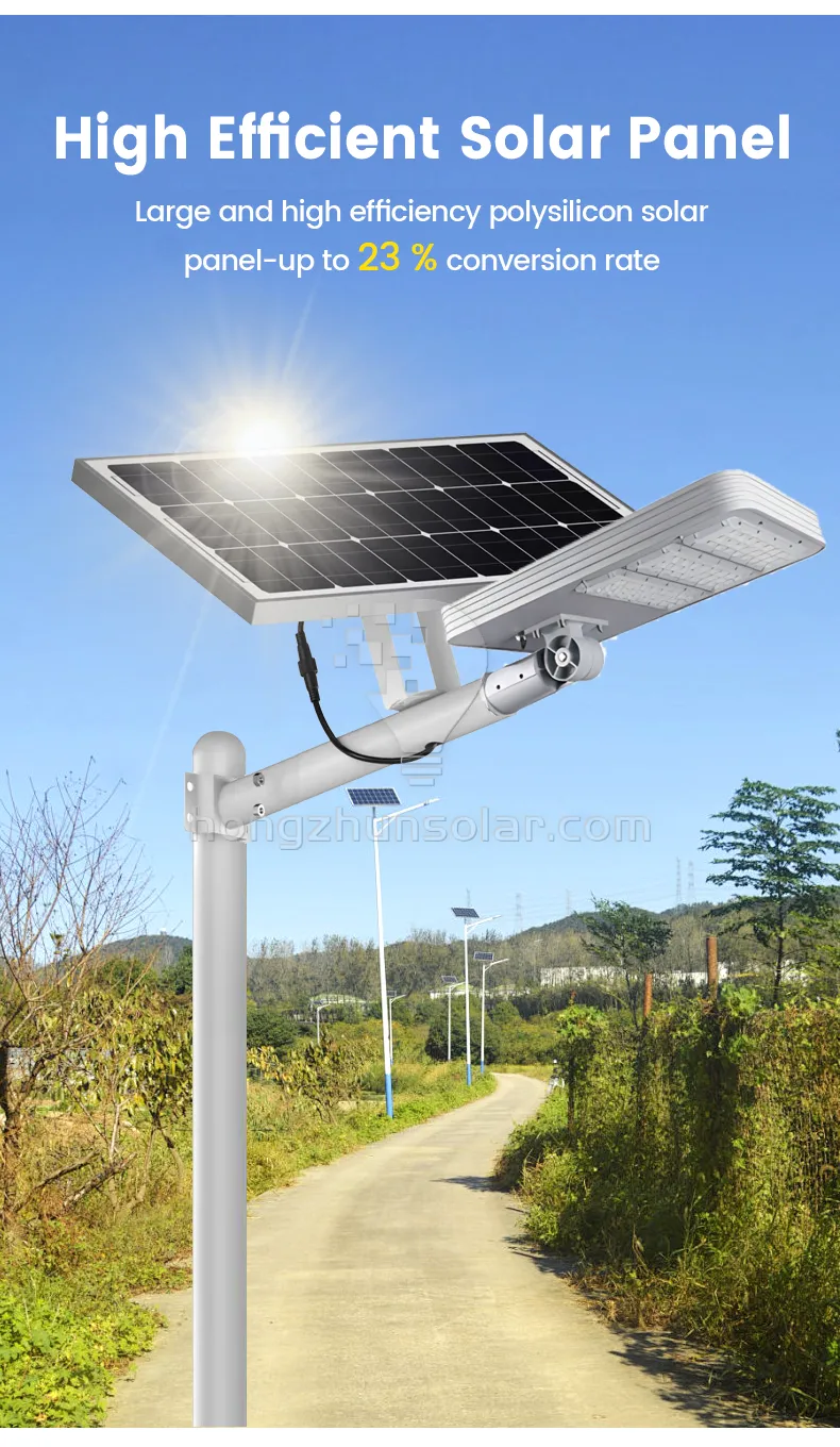 High Lumen Outdoor Road SMD étanche IP65 Aluminium Solar LED lampe de rue 50W ~ 1000W
