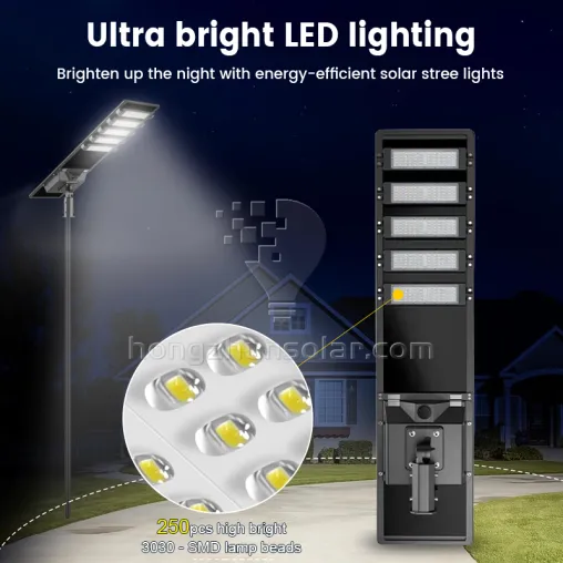 Aluminium Extérieur Solar Street Light 100W ~ 700W IP65 imperméable intégré tout dans un réverbère solaire LED