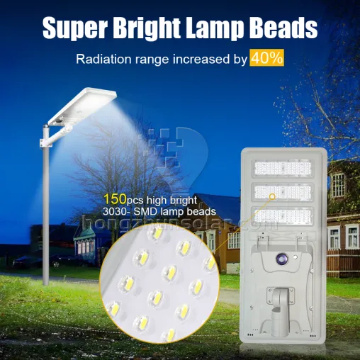 Affiche de route solaire extérieur avec caméra CCTV 50W ~ 250W Wayterproof IP65 All in One Integrated LED Solar Street Light